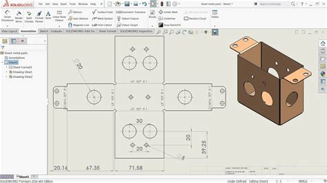 dimensioning sheet metal parts solidworks|SolidWorks dimensions.